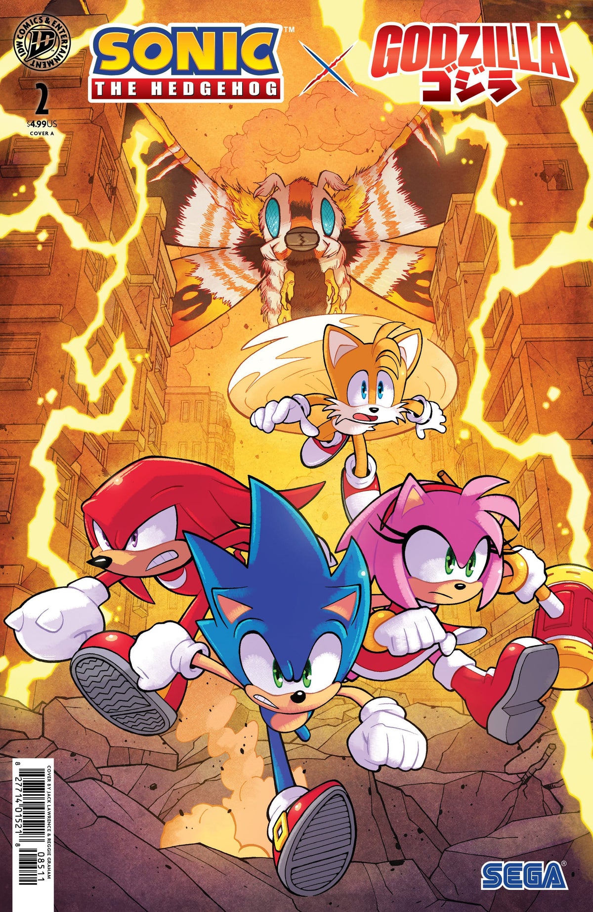 IDW Publishing Comic Books Sonic the Hedgehog x Godzilla #2 Cover A (Lawrence) (Release Date: 09/02/2026) 82771403548300211 PRH-82771403548300211