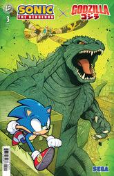 IDW Publishing Comic Books Sonic the Hedgehog x Godzilla #3 Cover A (Lawrence) (Release Date: 10/14/2026) 82771403548300311 PRH-82771403548300311