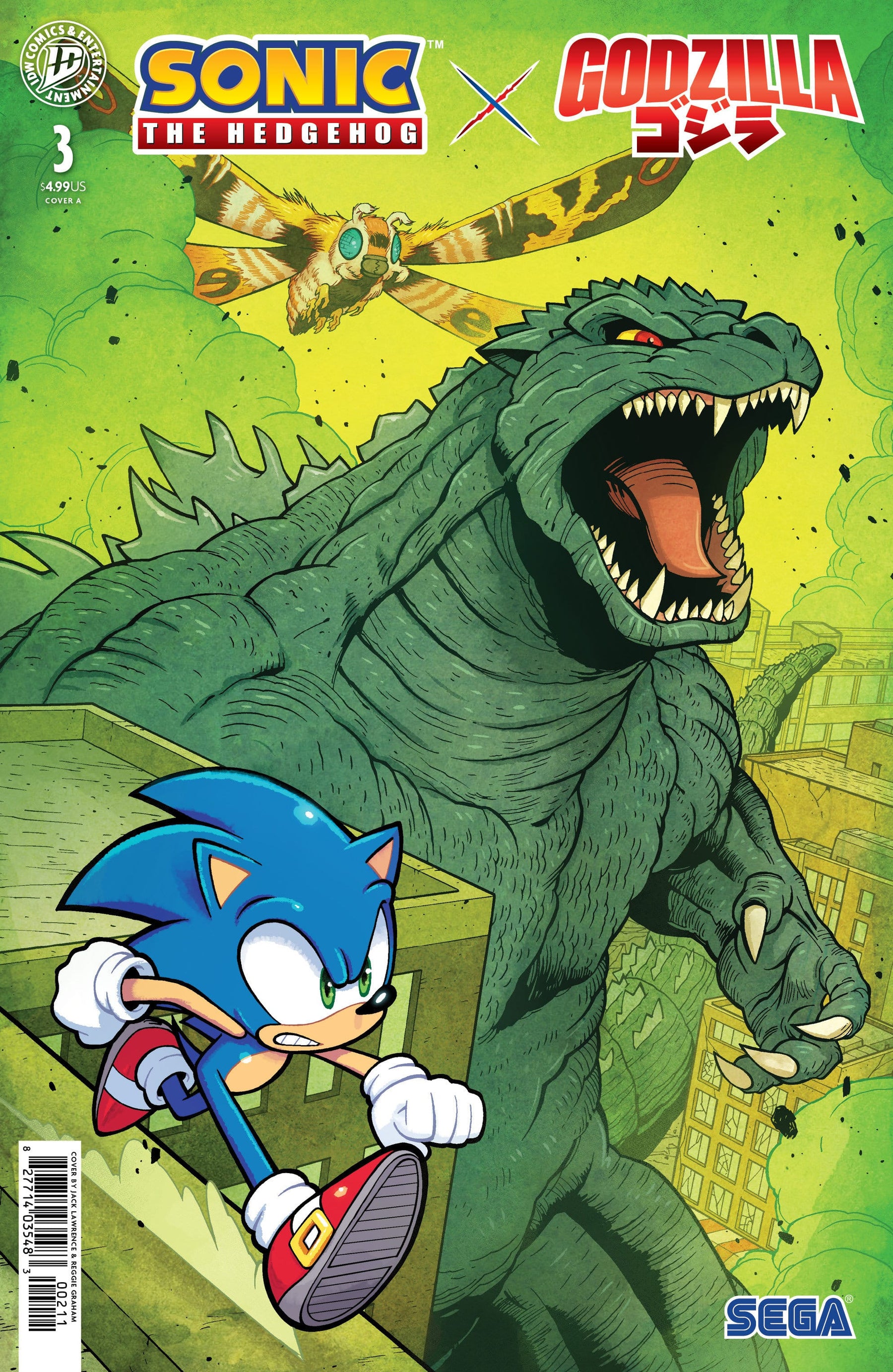 Sonic the Hedgehog x Godzilla #3 Cover A (Lawrence) (Release Date: 10/14/2026)