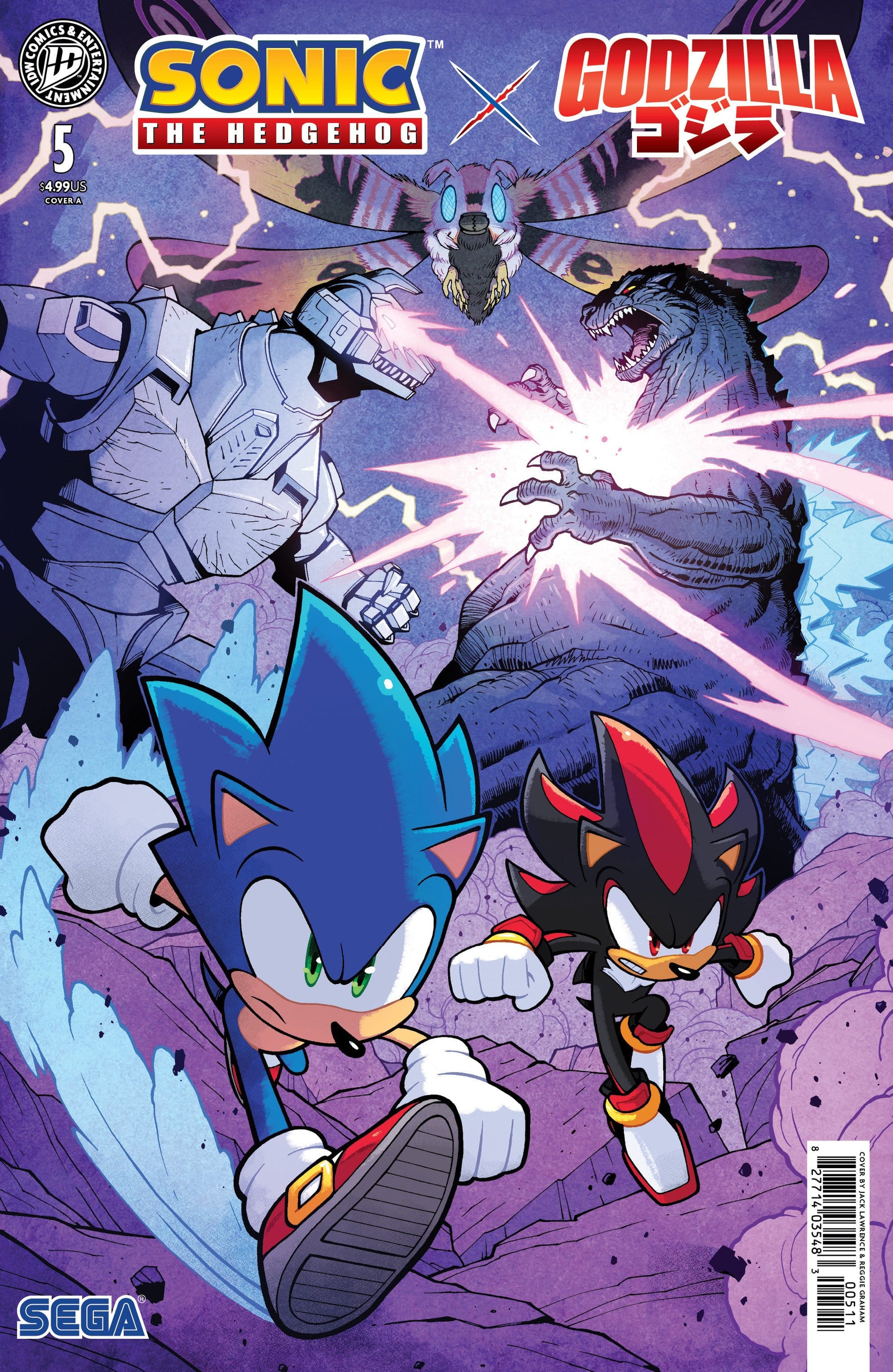 Sonic the Hedgehog x Godzilla #5 Cover A (Lawrence) (Release Date: 12/16/2026)