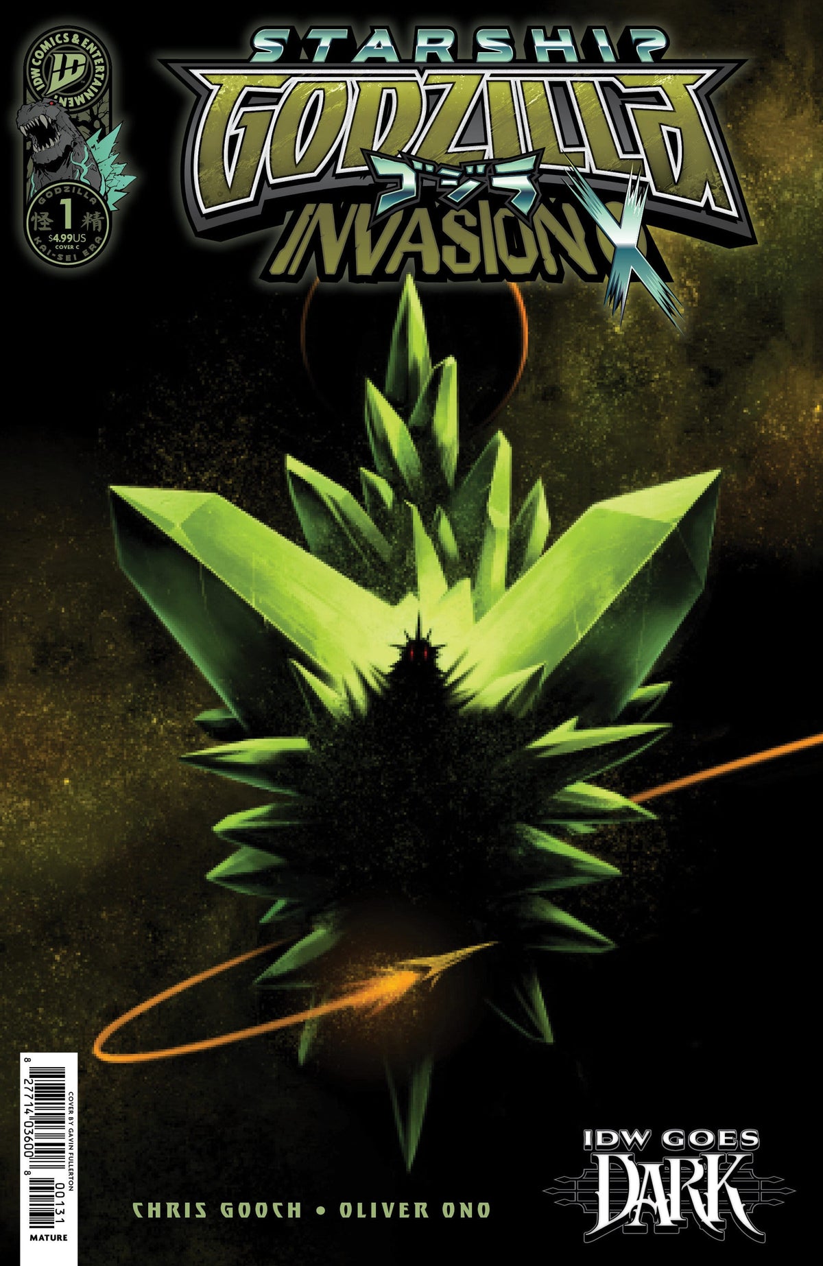 IDW Publishing Comic Books Starship Godzilla: Invasion X [Kai-Sei Era] #1 Variant C (Fullerton IDW Goes Dark Variant) (Release Date: 10/14/2026) 82771403600800131 PRH-82771403600800131