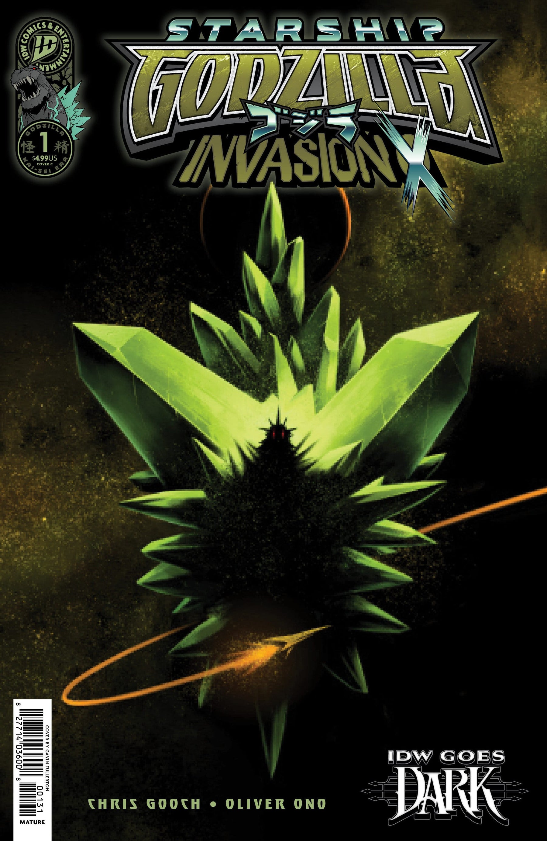 Starship Godzilla: Invasion X [Kai-Sei Era] #1 Variant C (Fullerton IDW Goes Dark Variant) (Release Date: 10/14/2026)