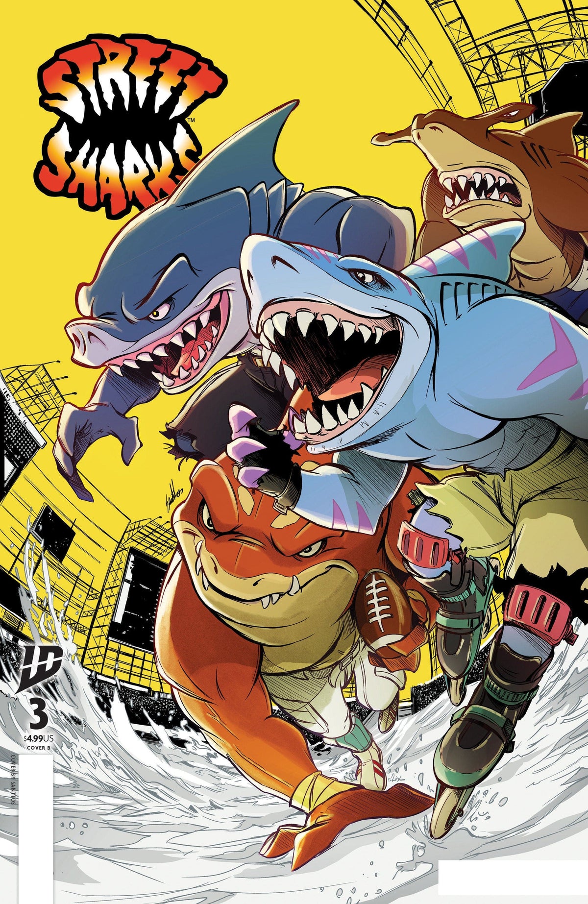 IDW Publishing Comic Books Street Sharks #3 Variant B (Santtos) 82771403460800321 PRH-82771403460800321
