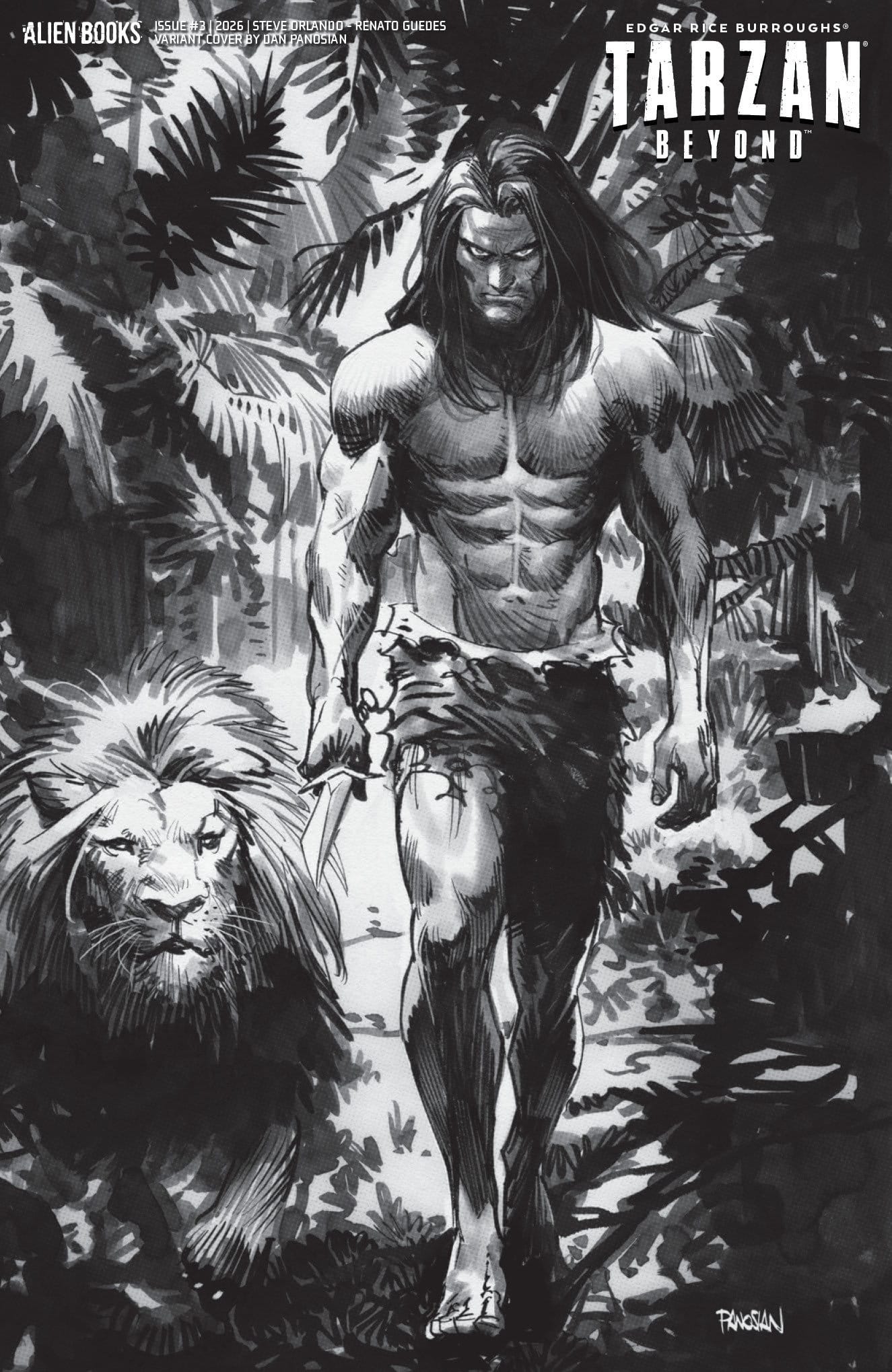 Tarzan Beyond #3 Variant D (Panosian B&W) (Release Date: 09/09/2026)