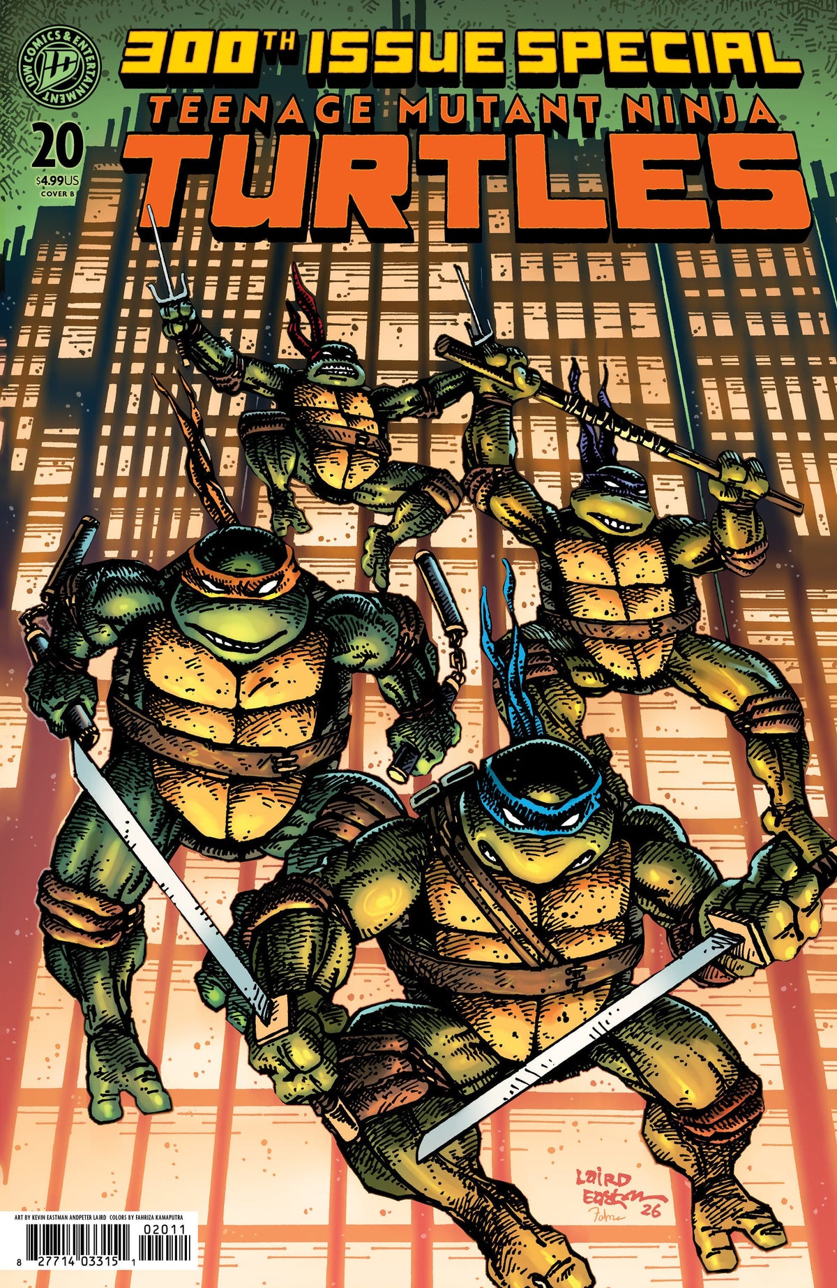 IDW Publishing Comic Books Teenage Mutant Ninja Turtles #20: 300th Issue Special Variant B (Eastman & Laird) 82771403315102021 PRH-82771403315102021