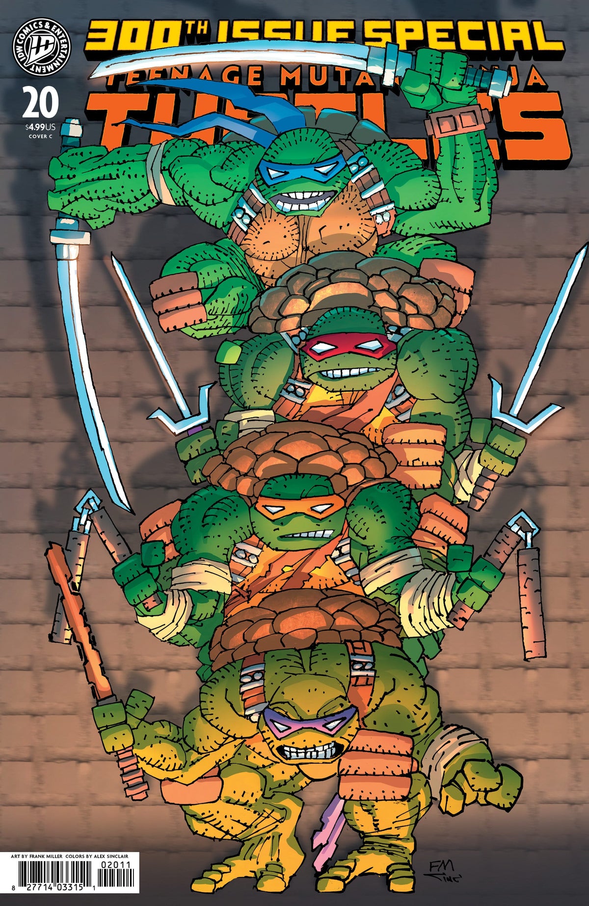 IDW Publishing Comic Books Teenage Mutant Ninja Turtles #20: 300th Issue Special Variant C (Miller) 82771403315102031 PRH-82771403315102031