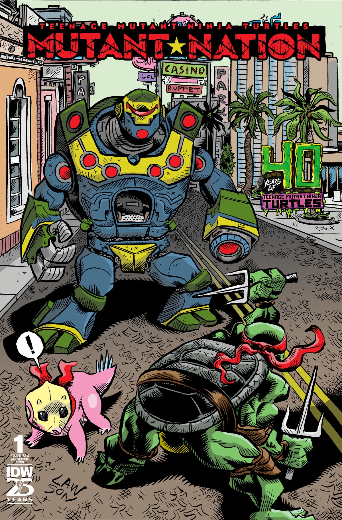 IDW Publishing Comic Books Teenage Mutant Ninja Turtles: Mutant Nation #1 Variant 40th Anniversary (Lawson) 82771403339700141 PRH-82771403339700141