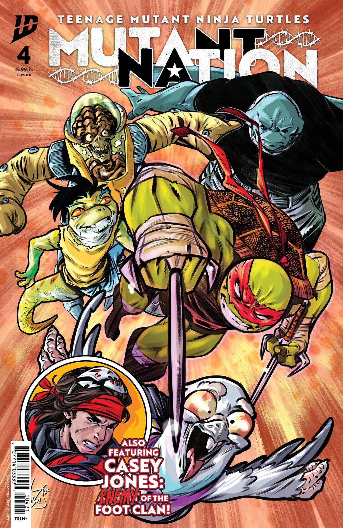 IDW Publishing Comic Books Teenage Mutant Ninja Turtles: Mutant Nation #4 Variant B (Federici) 82771403339700421 PRH-82771403339700421