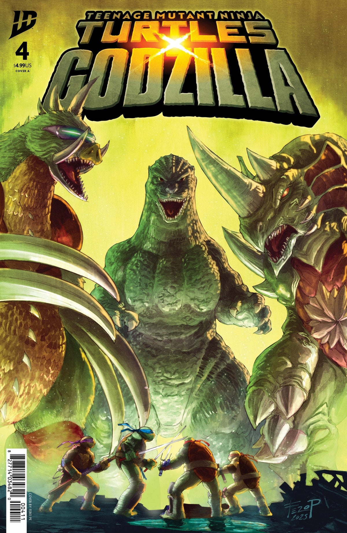 IDW Publishing Comic Books Teenage Mutant Ninja Turtles x Godzilla #4 Cover A (Pe) 82771403482000411 PRH-82771403482000411