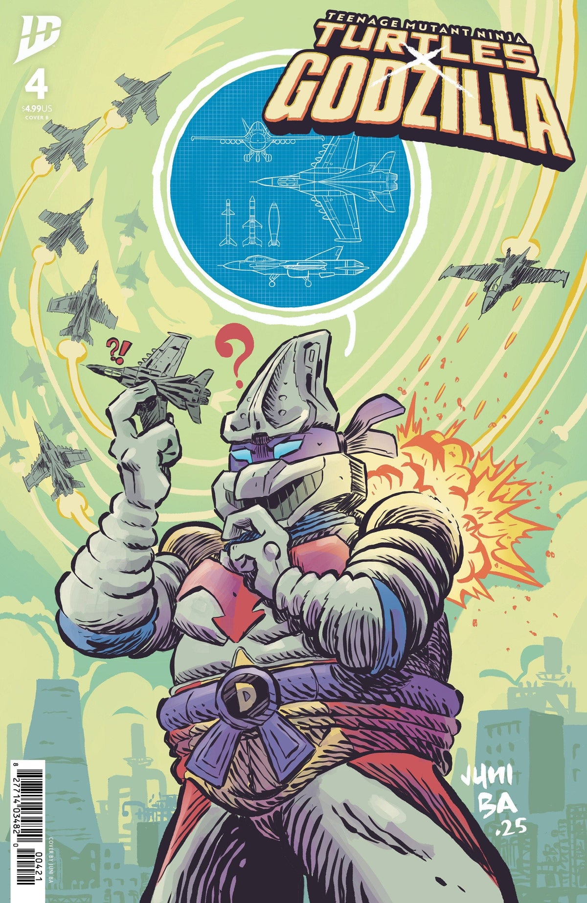 IDW Publishing Comic Books Teenage Mutant Ninja Turtles x Godzilla #4 Variant B (Ba) 82771403482000421 PRH-82771403482000421