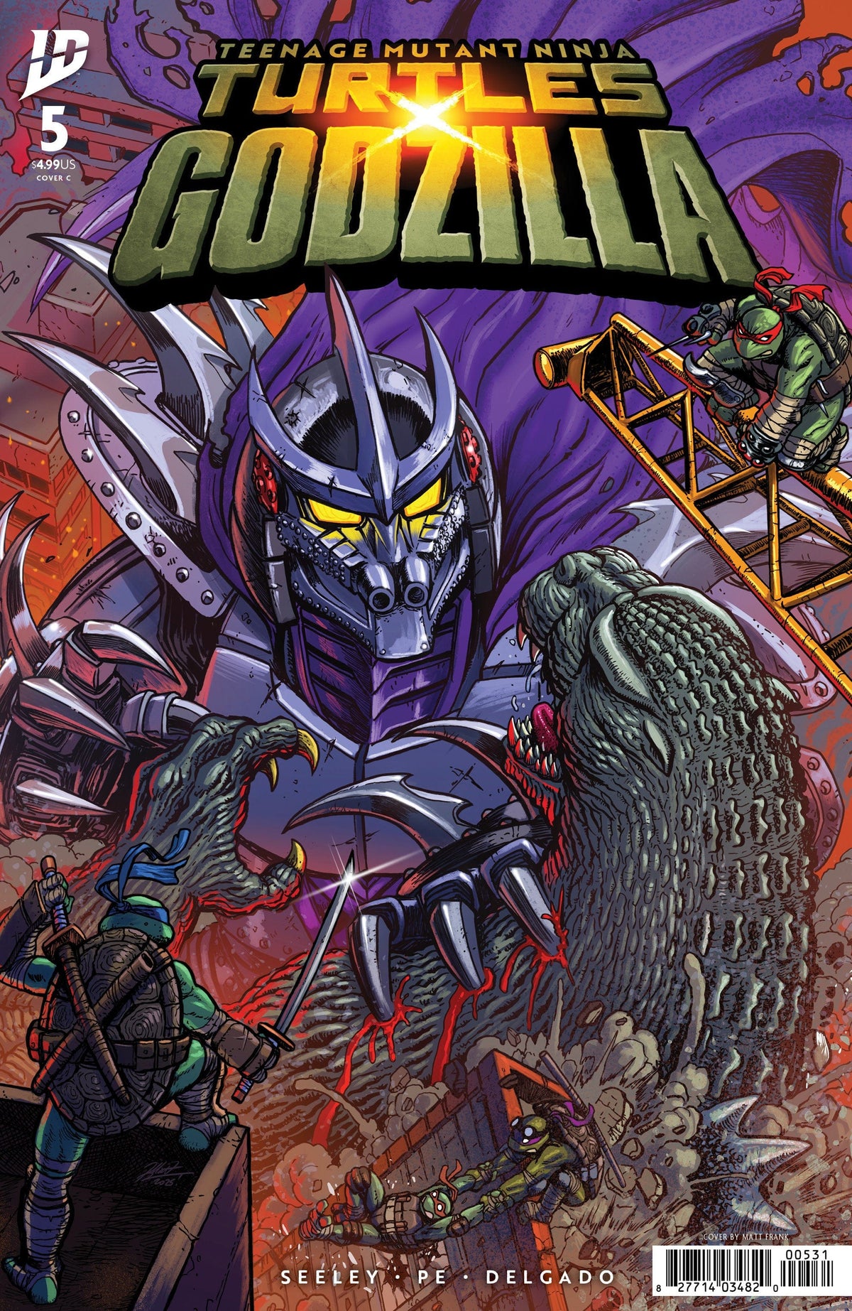 IDW Publishing Comic Books Teenage Mutant Ninja Turtles x Godzilla #5 Variant C (Frank) 82771403482000531 PRH-82771403482000531