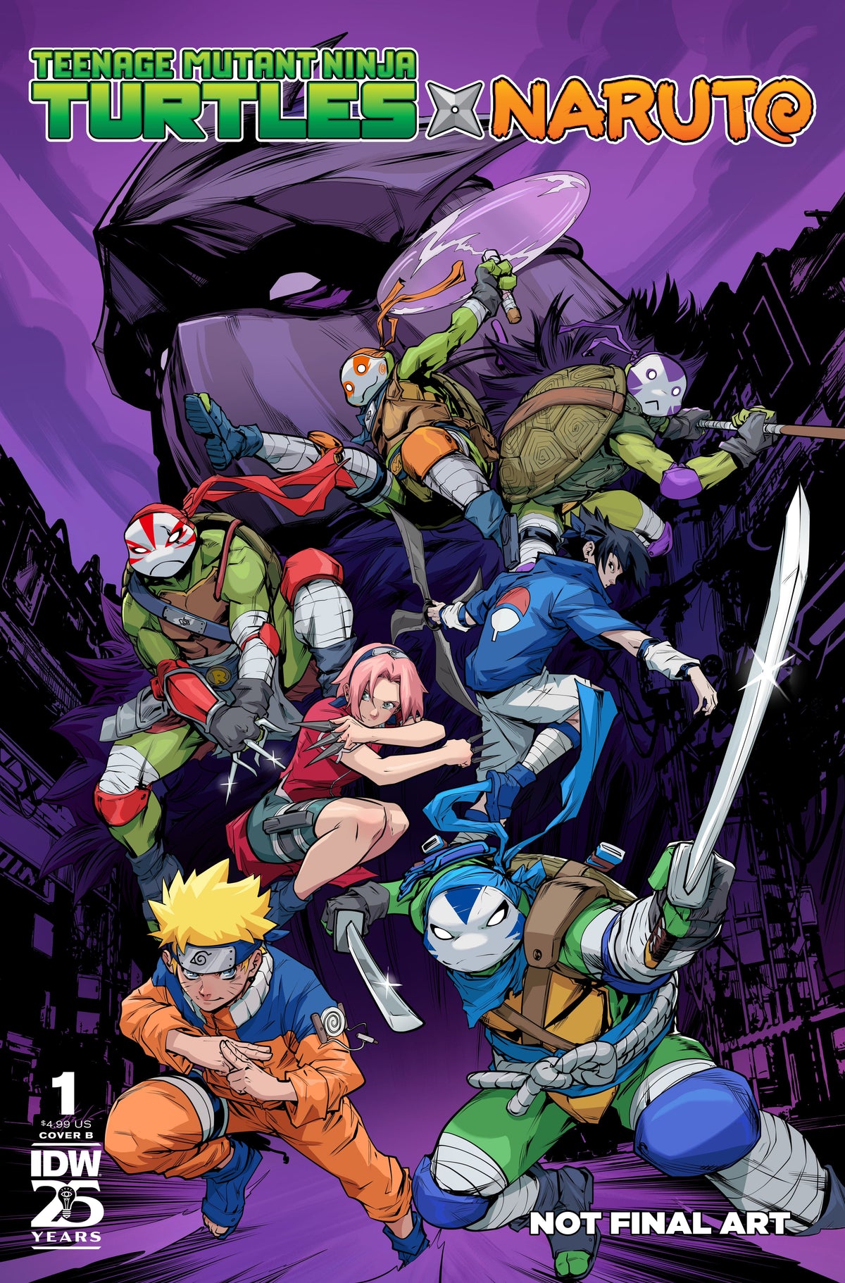 IDW Publishing Comic Books TEENAGE MUTANT NINJA TURTLES X NARUTO #1 VARIANT B (PRASETYA) 82771403358800121 PRH-82771403358800121