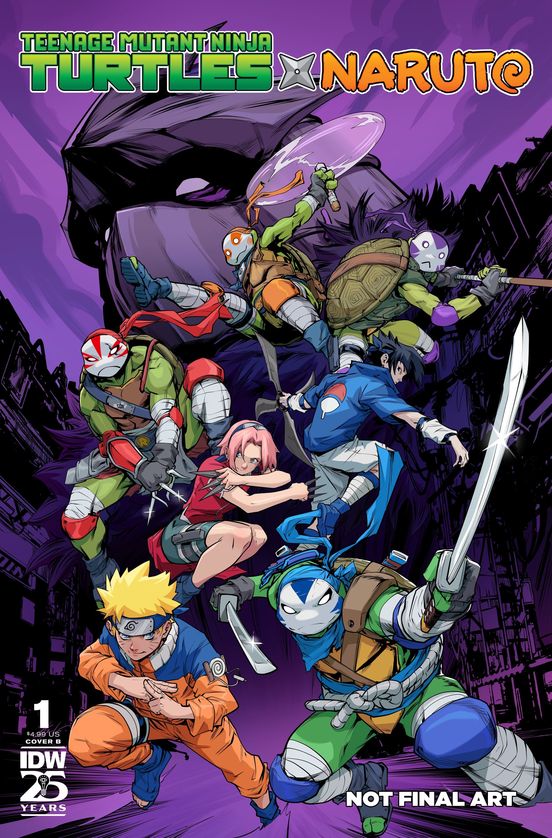 TEENAGE MUTANT NINJA TURTLES X NARUTO #1 VARIANT B (PRASETYA)