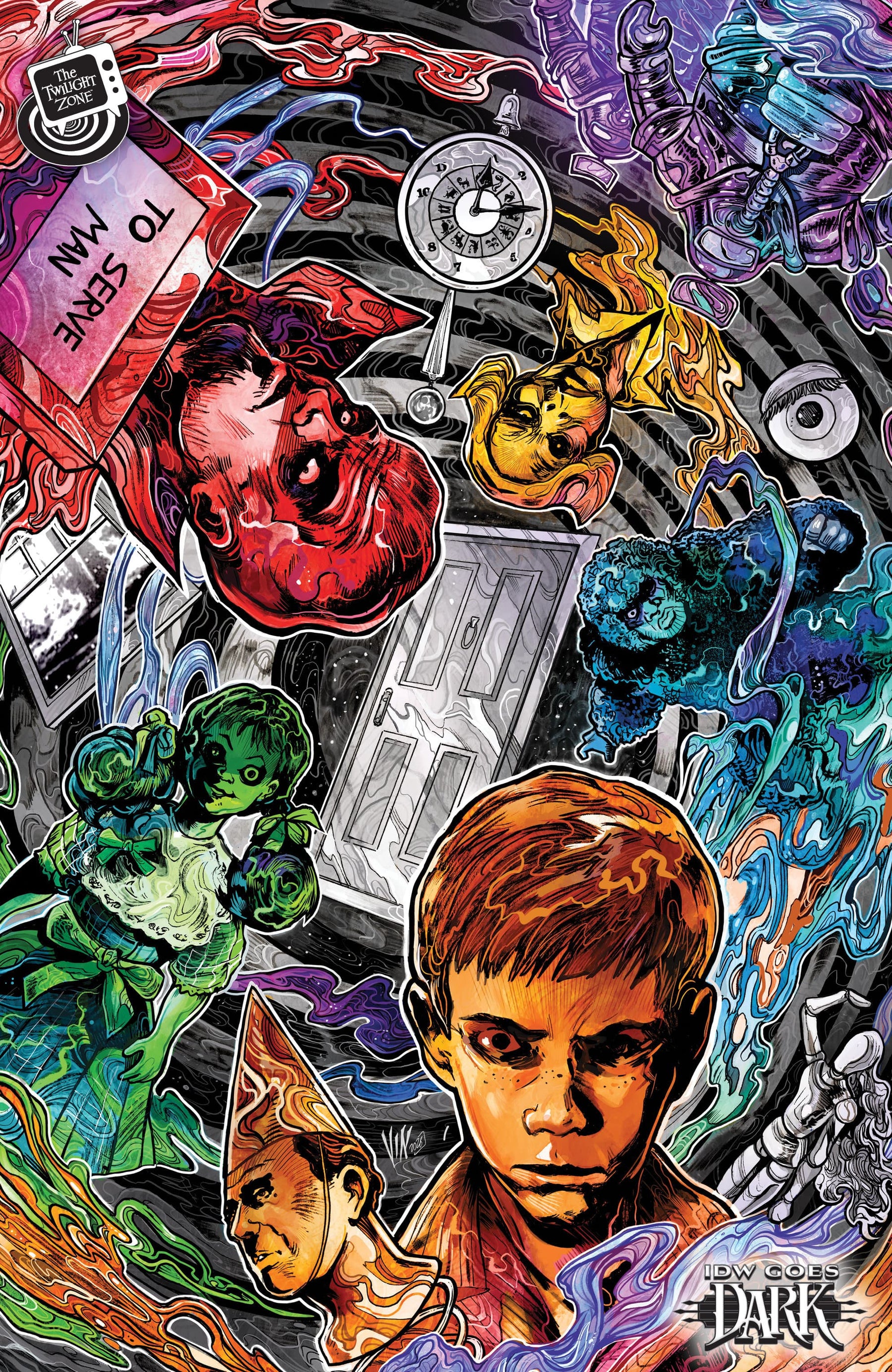 The Twilight Zone #11 Variant C (Riccardi IDW Goes Dark Variant) (Release Date: 10/21/2026)