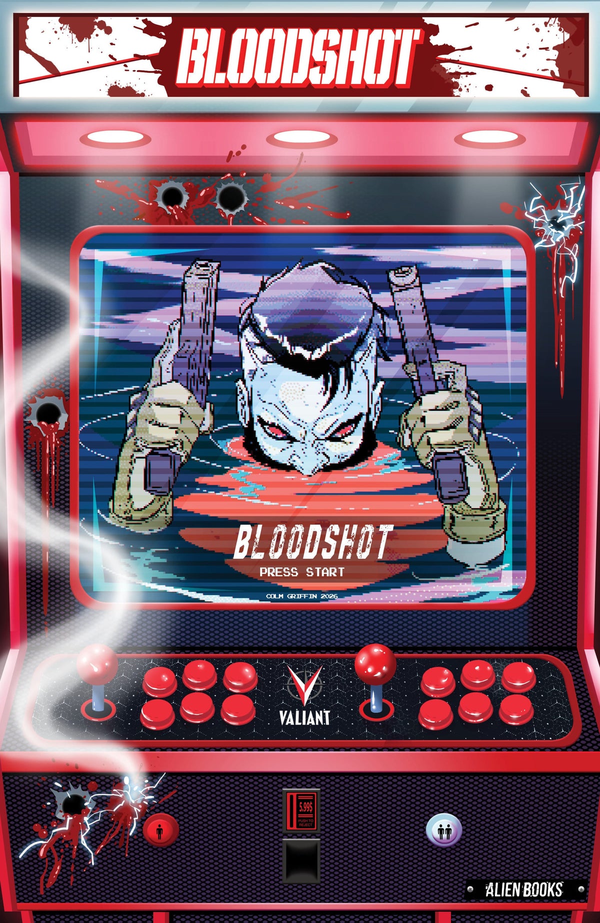 IDW Publishing Comic Books Valiant Beyond: Bloodshot #8--Toy Soldiers #2 Finale Variant B (Griffin Full Art Arcade Variant) (Release Date: 11/25/2026) 73238818114800821 PRH-73238818114800821