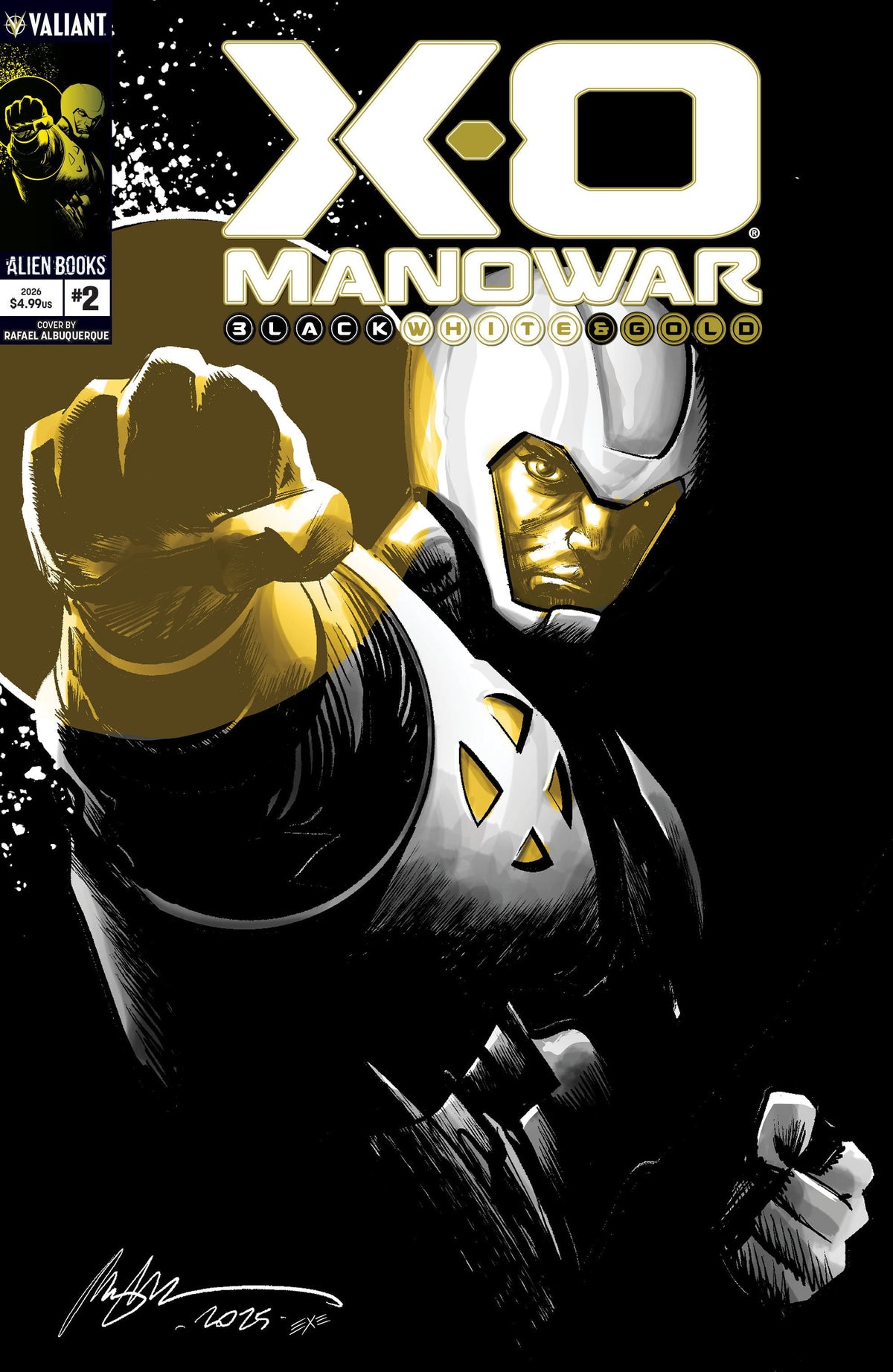 IDW Publishing Comic Books X-O Manowar: Black, White & Gold #2 Cover A (Albuquerque) (Release Date: 12/09/2026) 73238819034800211 PRH-73238819034800211