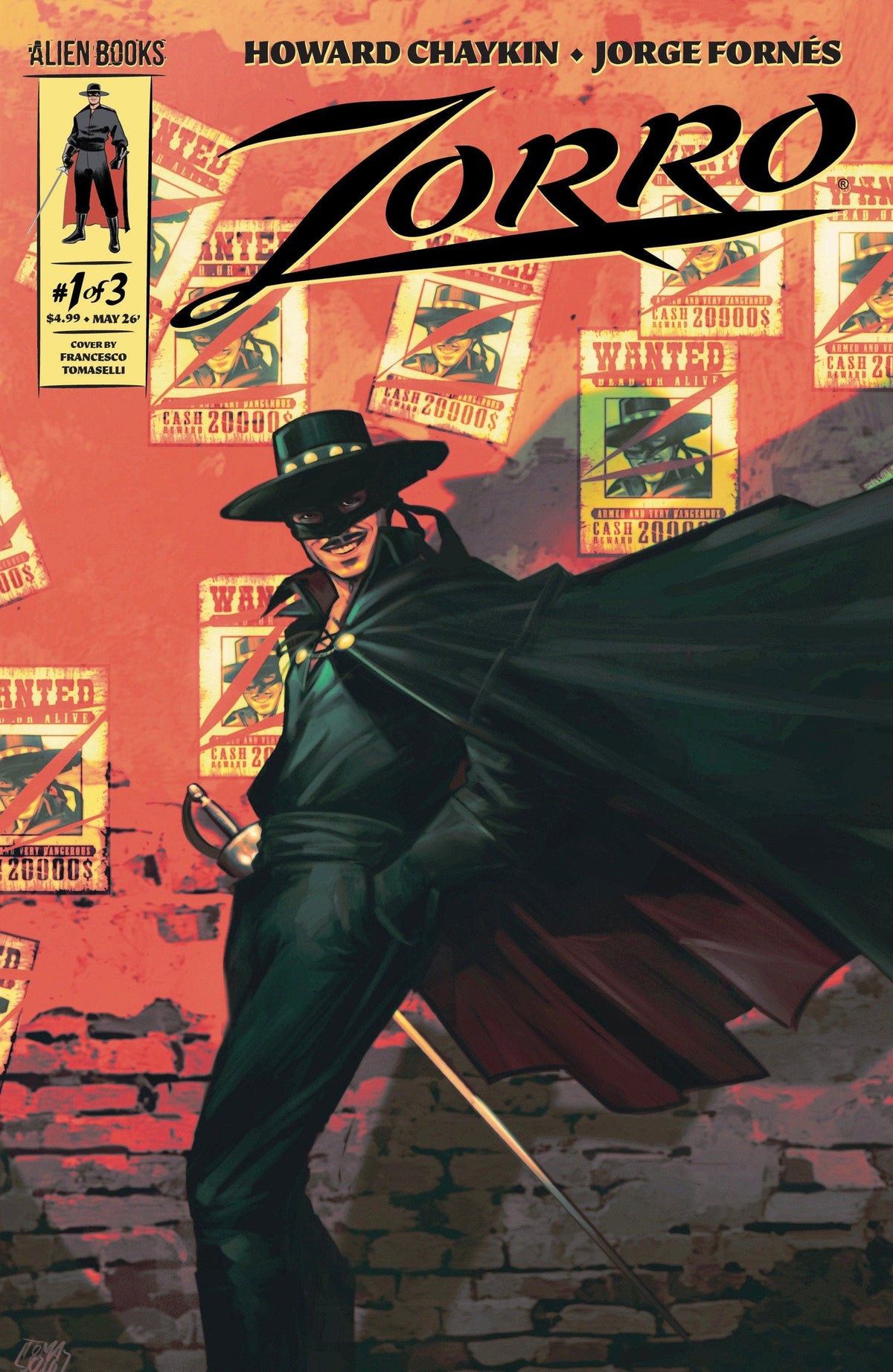 IDW Publishing Comic Books Zorro #1 Variant B (Tomaselli) 73238818464400121 PRH-73238818464400121