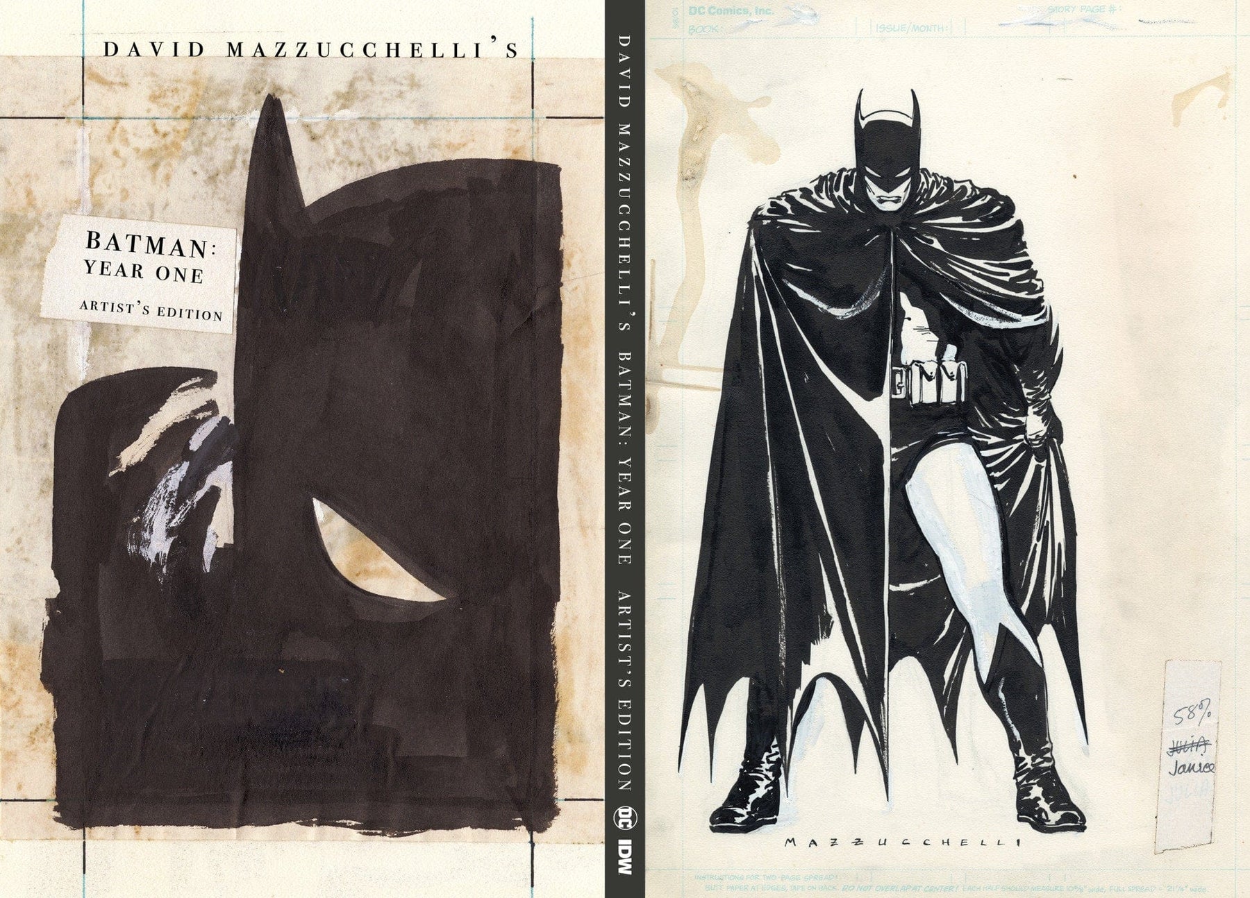 IDW Publishing Graphic Novel David Mazzucchelli's Batman Year One Artist's Edition HC 9798887240909 PRH-9798887240909