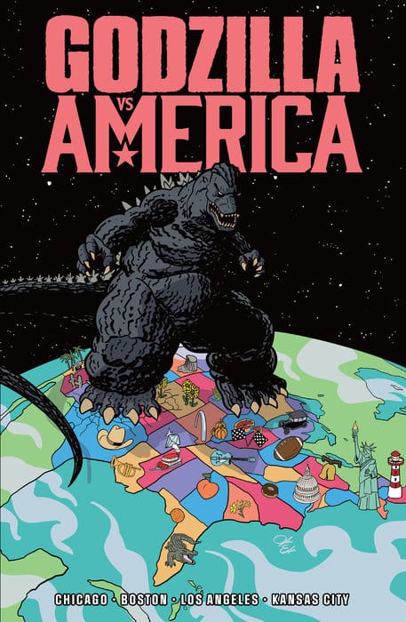 IDW Publishing Graphic Novel Godzilla Vs. America: Boston, Chicago, Kansas City, Los Angeles 9798887243863 PRH-9798887243863