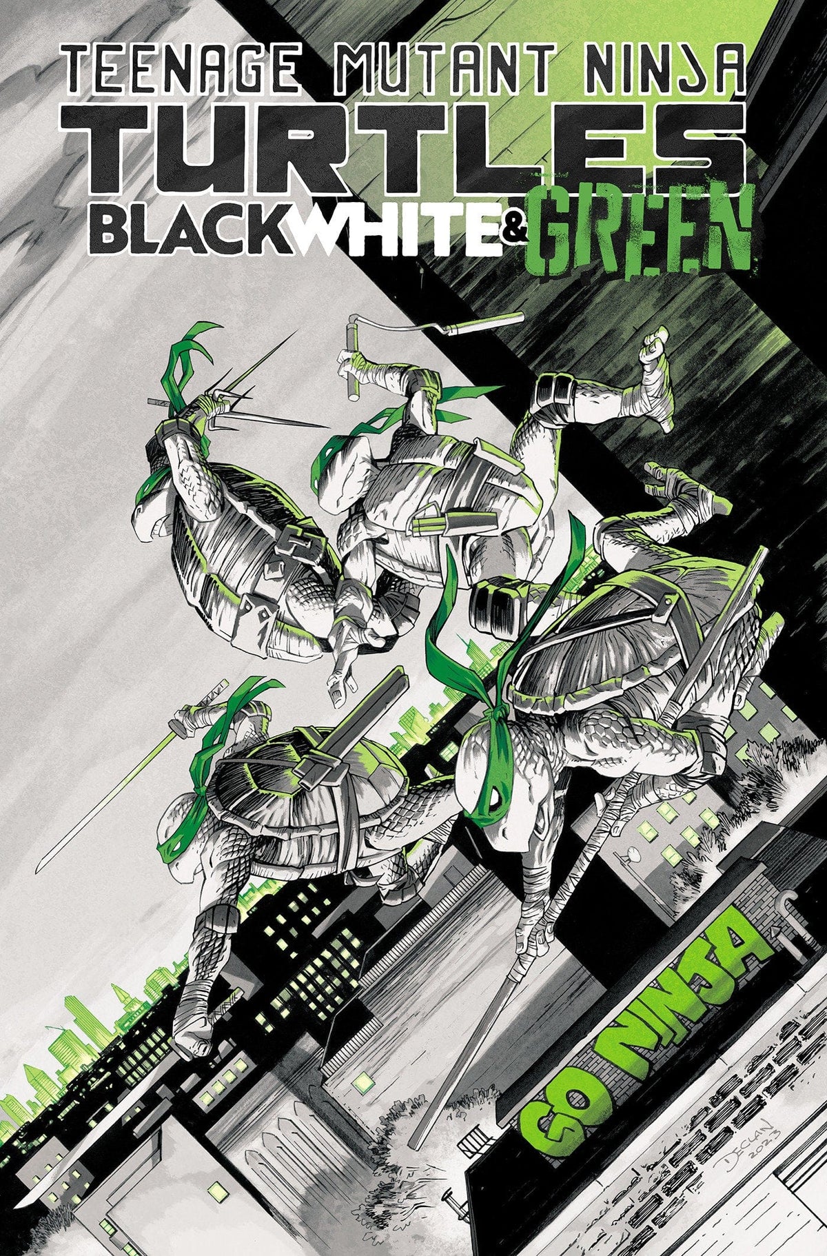 IDW Publishing Graphic Novel Teenage Mutant Ninja Turtles: Black, White, and Green 9798887241579 PRH-9798887241579