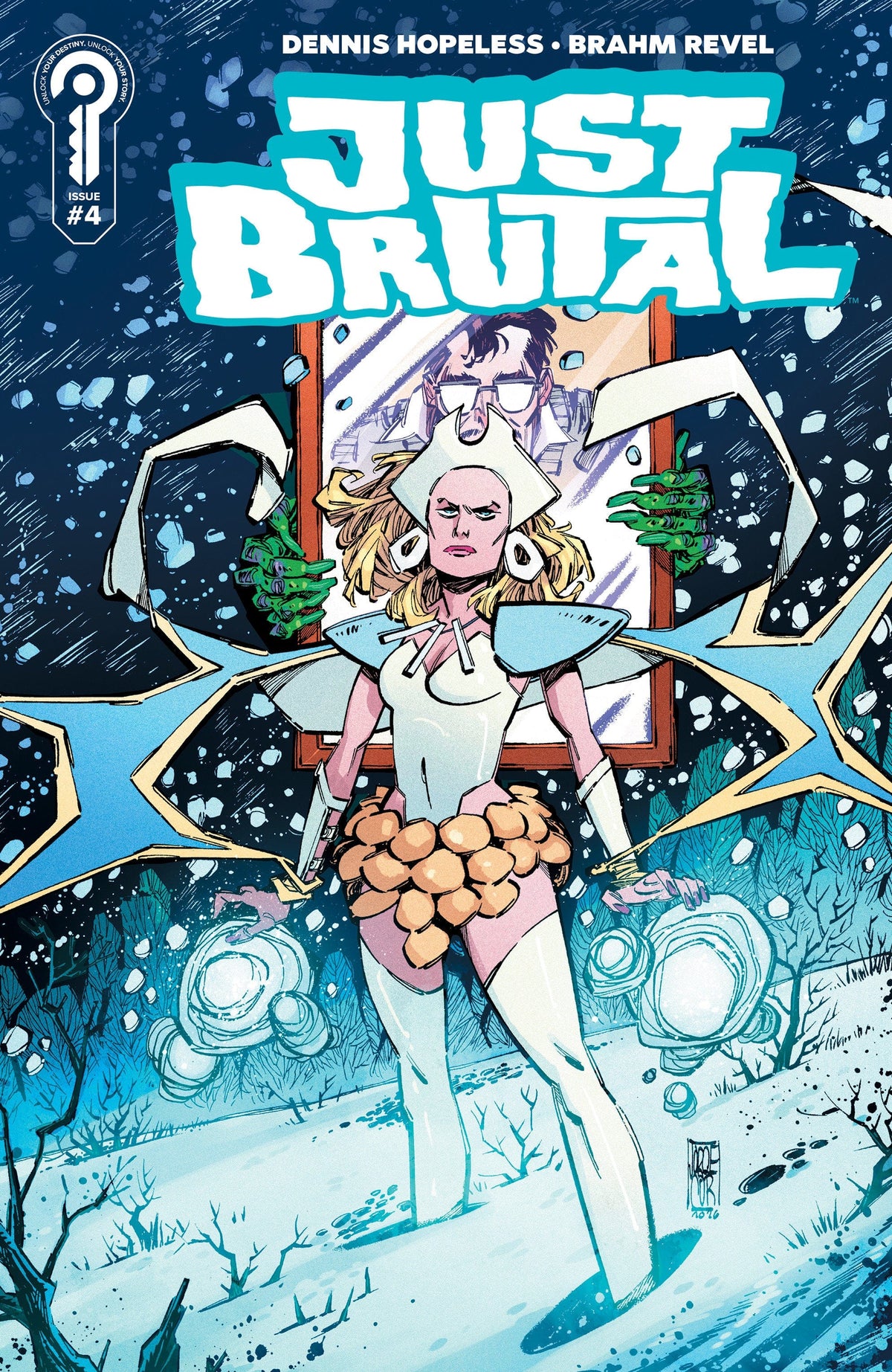 Ignition Press Comic Books Just Brutal #4 Cover B Jorge Corona 81019628025004021 PRH-81019628025004021