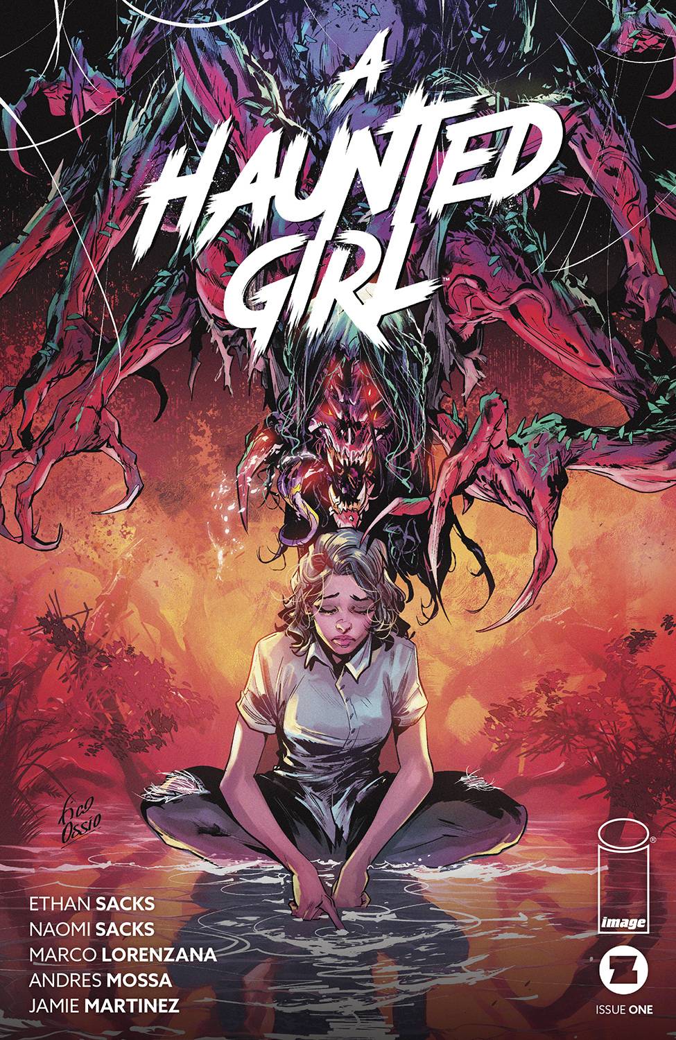 A HAUNTED GIRL #1 (OF 4) CVR B OSSIO [SIGNED BY ETHAN SACKS]