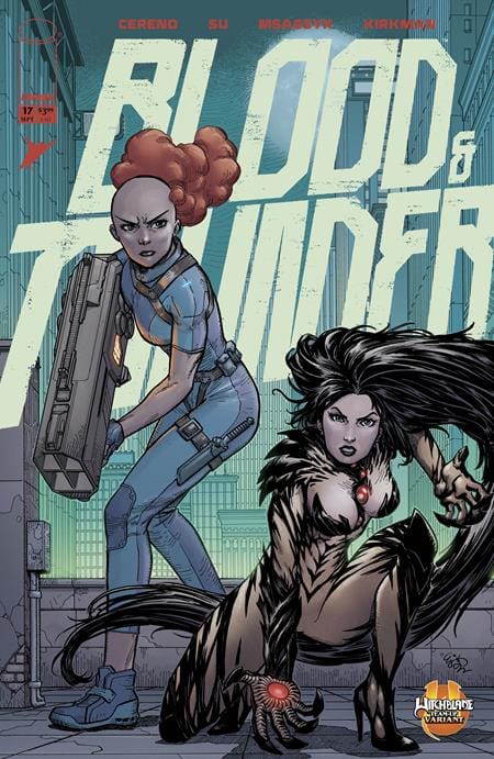 Image Comics Comic Books BLOOD & THUNDER #17 CVR E EJ SU & DEE CUNNIFFE WITCHBLADE TEAM UP VAR (MR) (Release Date: 09/09/2026) 70985304317101751 0726IM0388