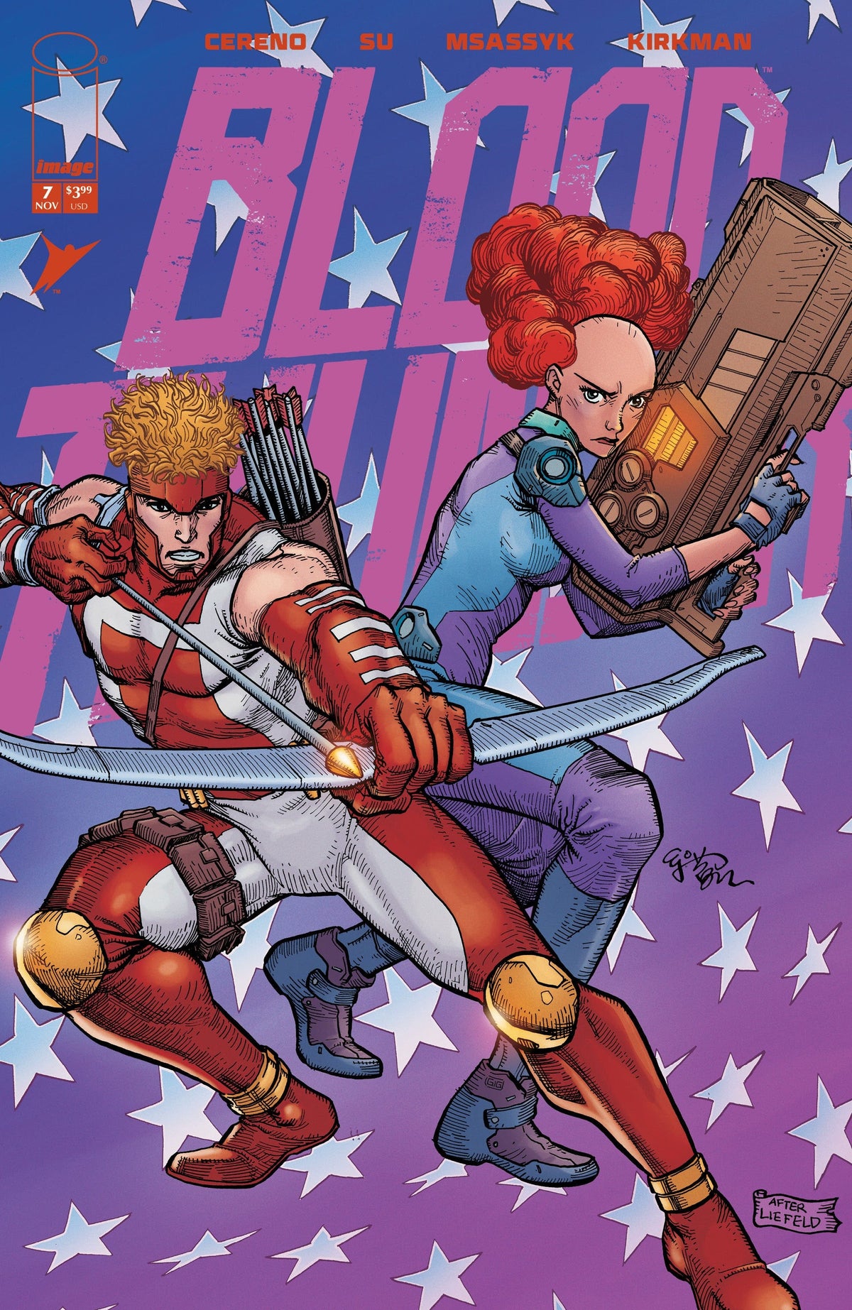 Image Comics Comic Books BLOOD & THUNDER #7 CVR G EJ SU YOUNGBLOOD VAR (MR) 70985304317100771 0925IM8020