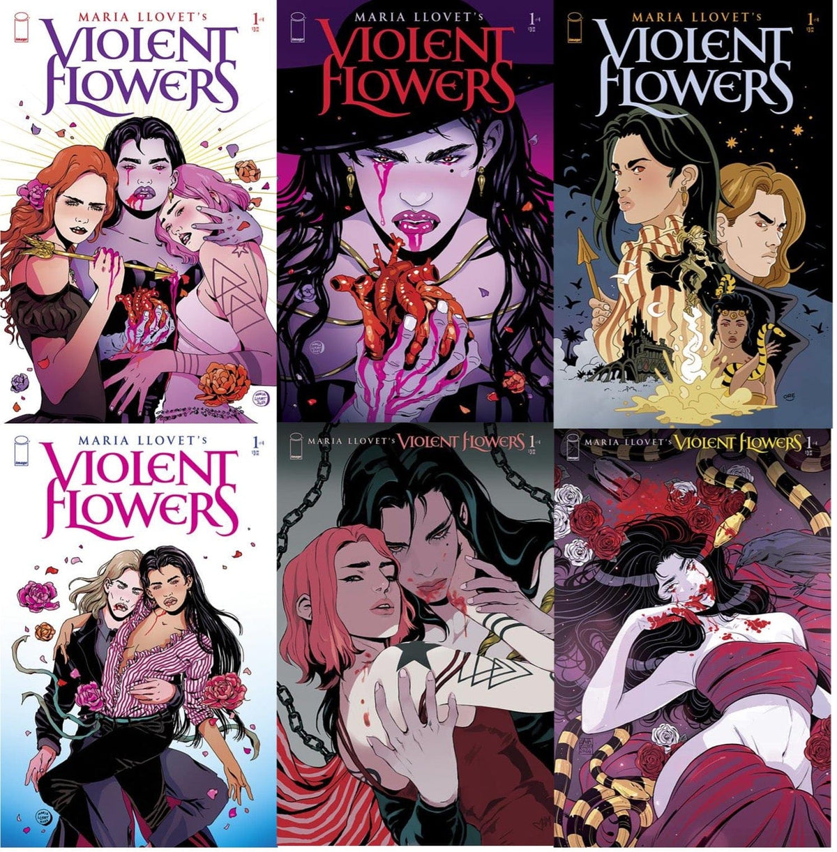 VIOLENT FLOWERS #1 BUNDLE - ALL THE COVERS