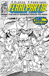 Image Comics Comic Books FERAL #18 CVR E TONY FLEECS & TRISH FORSTNER YOUNGBLOOD TEAM UP B&W VIRGIN VAR 70985303949501851 0925IM8032