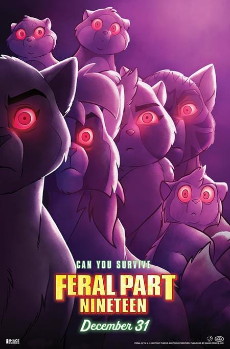 Image Comics Comic Books FERAL #19 CVR B TONY FLEECS & TRISH FORSTNER MOVIE POSTER HOMAGE VAR 70985303949501921 1025IM0338