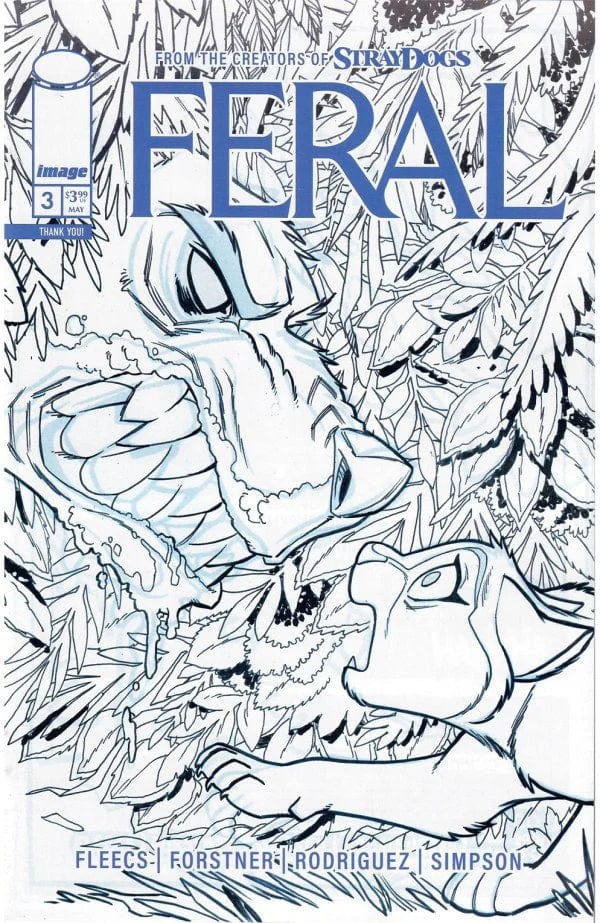 Image Comics Comic Books FERAL #3 CVR A FORSTNER & FLEECS CVR E 1:50 INCV 70985303949500351