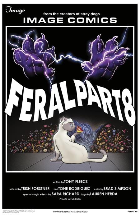 Image Comics Comic Books FERAL #8 CVR B TONY FLEECS & TRISH FORSTNER HOMAGE VAR 70985303949500821 0924IM345