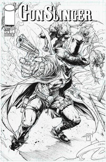 GUNSLINGER SPAWN #60 CVR B JONATHAN URIBE B&W VAR (Release Date: 11/18/2026)