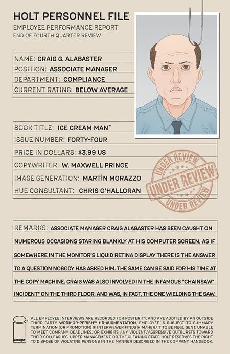 Image Comics Comic Books ICE CREAM MAN #44 CVR A MARTIN MORAZZO & CHRIS OHALLORAN (MR) 70985302543604411 1224IM303