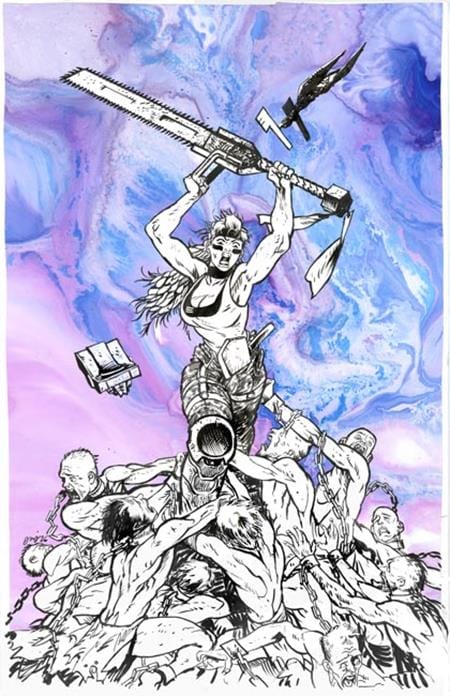 Image Comics Comic Books > Incentives CHAINKATA #1 CVR H INC 1:100 DANIEL WARREN JOHNSON RAW ART VAR (Release Date: 11/18/2026) 70985304932600181 0926IM0270