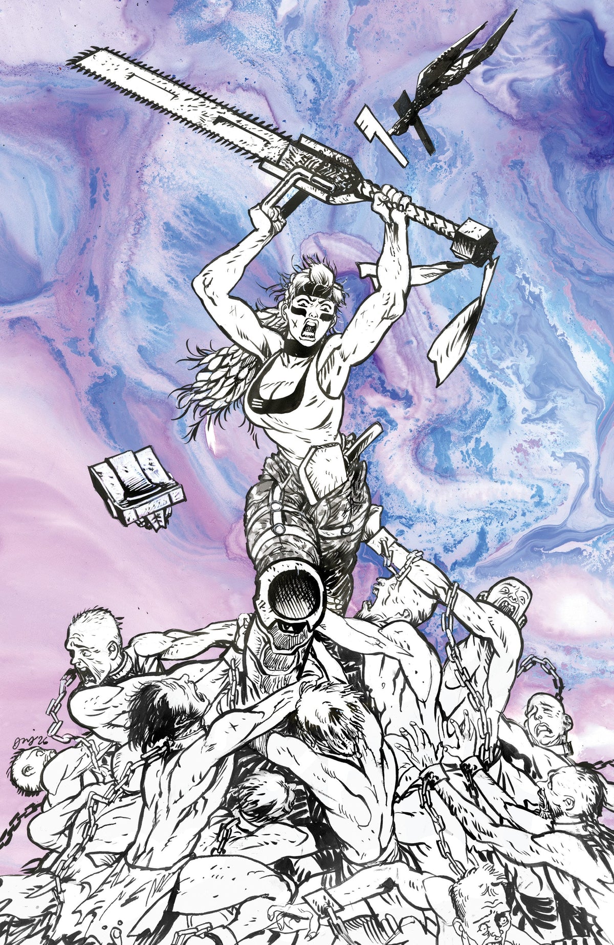 Image Comics Comic Books > Incentives CHAINKATA #1 CVR H INC 1:100 DANIEL WARREN JOHNSON RAW ART VAR (Release Date: 11/18/2026) 70985304932600181 0926IM0270
