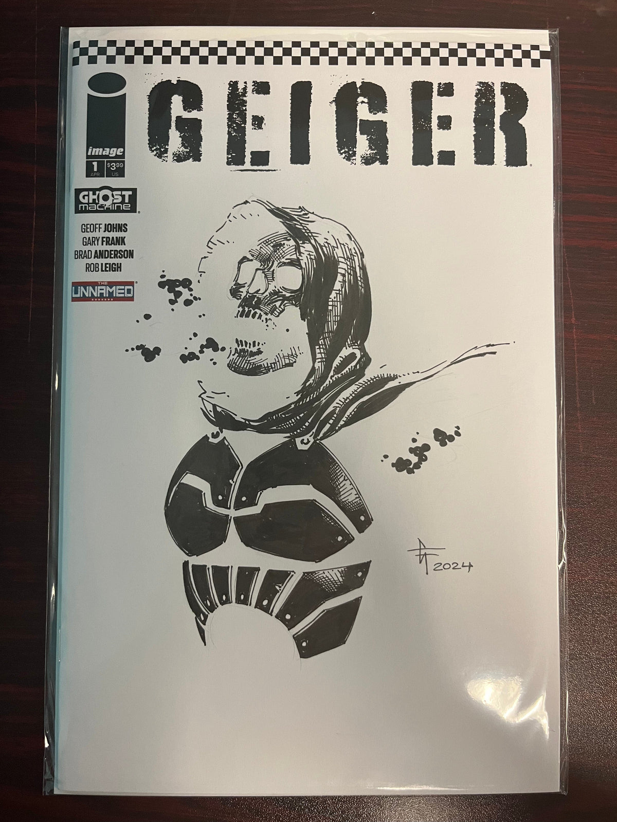 Image Comics Comic Books > Incentives GEIGER #1 (2024) CVR F INC 1:1000 GARY FRANK ORIGINAL ART CONVENTION SKETCH COVER VAR 70985303965500161 0224IM843