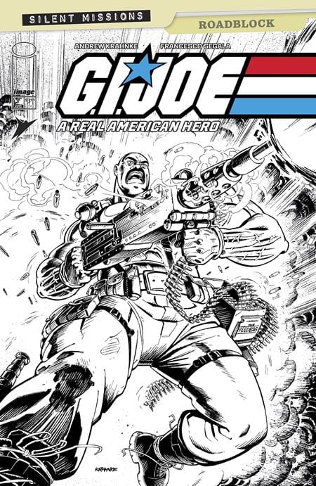 GI JOE A REAL AMERICAN HERO ROADBLOCK #1 (ONE SHOT) CVR C INC 1:10 ANDREW KRAHNKE B&W VAR