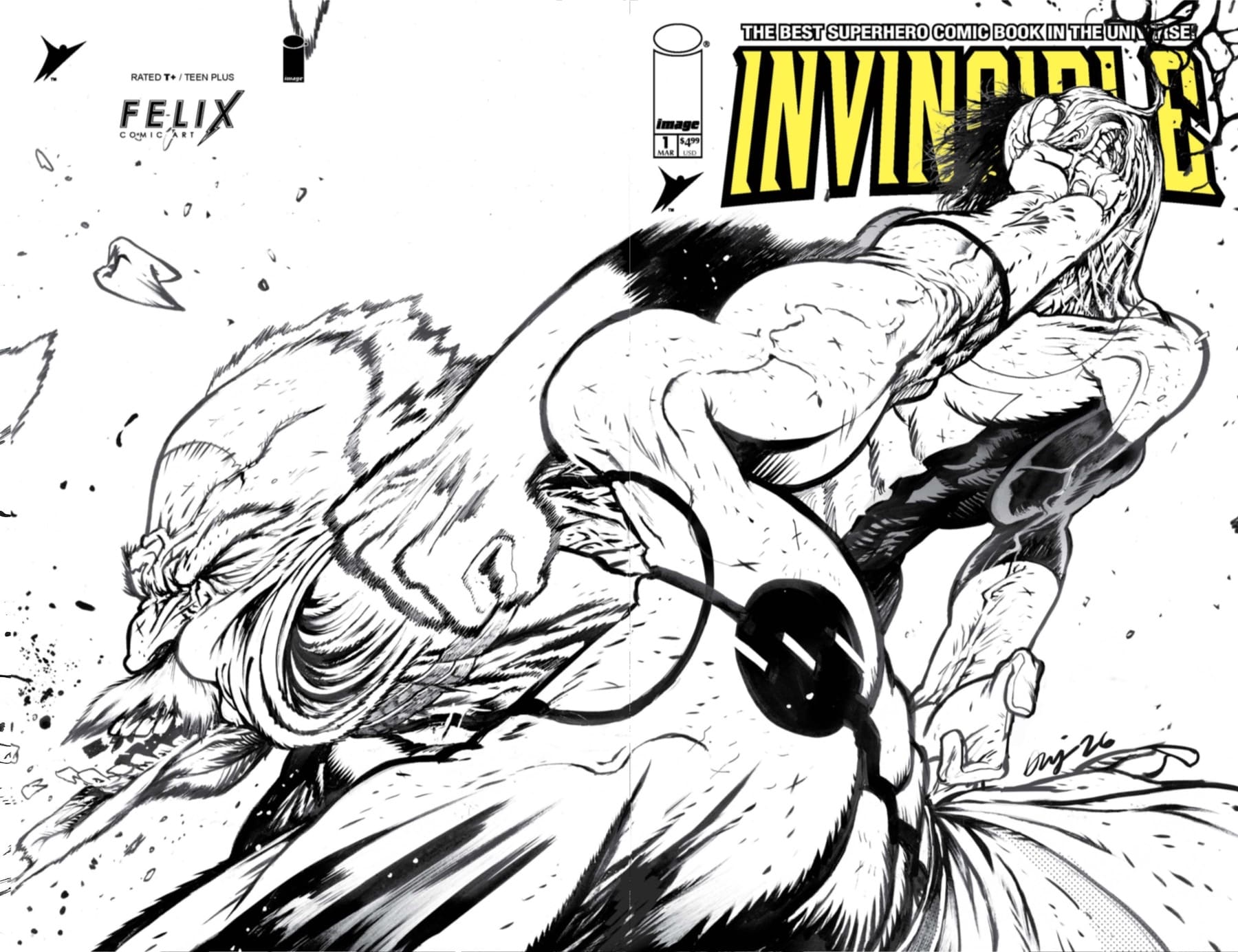 INVINCIBLE FOIL EDITION #1 REPRINT DANIEL WARREN JOHNSON FELIX COMIC ART FOIL EXCLUSIVE