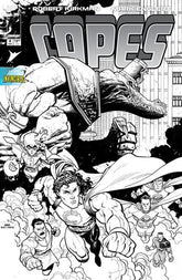 Image Comics Comic Books > Incentives INVINCIBLE UNIVERSE CAPES #4 CVR E INC 1:50 RYAN OTTLEY B&W VAR 70985304498700451 1225IM0313