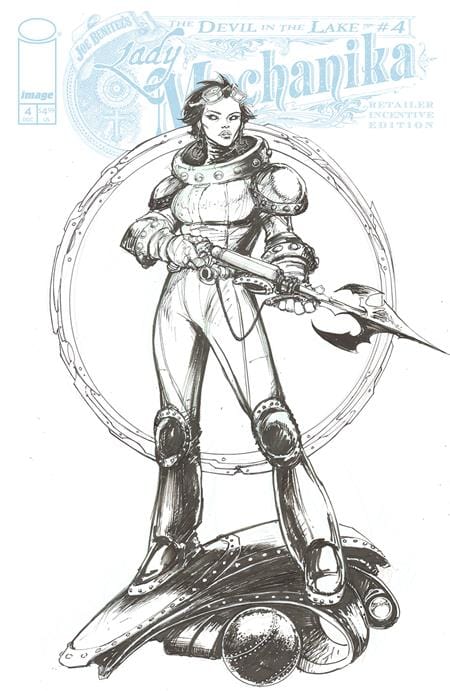 Image Comics Comic Books > Incentives LADY MECHANIKA THE DEVIL IN THE LAKE #4 (OF 4) CVR C INC 1:10 JOE BENITEZ B&W VAR 70985304092700431 1024IM384