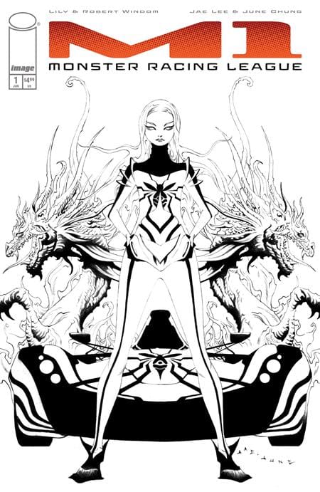 Image Comics Comic Books > Incentives M1 MONSTER RACING LEAGUE #1 CVR E INC 1:50 JAE LEE B&W VAR 70985304702500151 0426IM0289