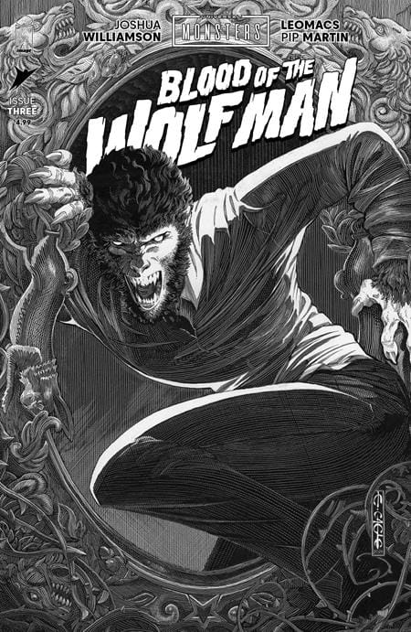 Image Comics Comic Books > Incentives UNIVERSAL MONSTERS BLOOD OF THE WOLF MAN #3 (OF 4) CVR D INC 1:25 EVAN CAGLE B&W CLASSIC HORROR VAR (Release Date: 08/26/2026) 70985304716200341 0626IM0432