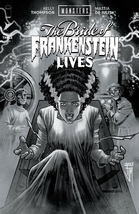 UNIVERSAL MONSTERS THE BRIDE OF FRANKENSTEIN LIVES #3 (OF 4) CVR D INC 1:25 FRANCIS MANAPUL CLASSIC HORROR B&W VAR (Release Date: 12/23/2026)