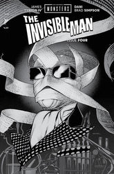 Image Comics Comic Books > Incentives UNIVERSAL MONSTERS THE INVISIBLE MAN #4 (OF 4) CVR D INC 1:25 RYAN SOOK B&W HORROR VAR 70985304411600441 0925IM0423