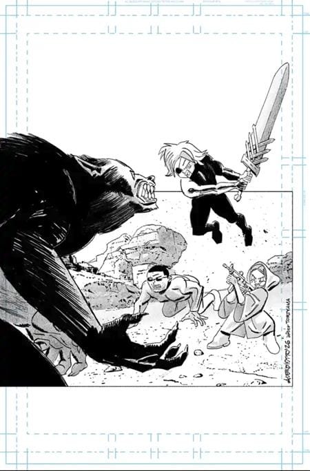 LOST FANTASY #12 CVR D 1:50 INCV ALEX DIOTTO VIRGIN RAW ART VAR