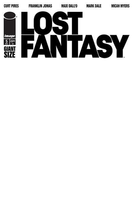Image Comics Comic Books LOST FANTASY #5 CVR G BLANK SKETCH VAR 70985304284600571 0925IM0374