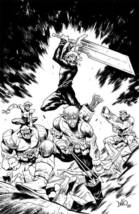 Image Comics Comic Books LOST FANTASY #5 CVR J MAXI DALLO YOUNGBLOOD TEAM UP B&W VIRGIN VAR 70985304284600591 0925IM8046