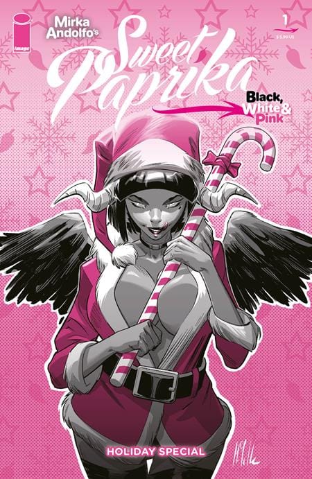 Image Comics Comic Books MIRKA ANDOLFOS SWEET PAPRIKA BLACK WHITE & PINK HOLIDAY SPECIAL (ONE SHOT) CVR D MARCO FAILLA VAR (MR) 70985304535900141 1025IM0294